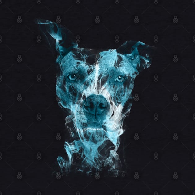 Staffie in the Smoke // Bilcos Designs T-Shirt by BilcosDesigns